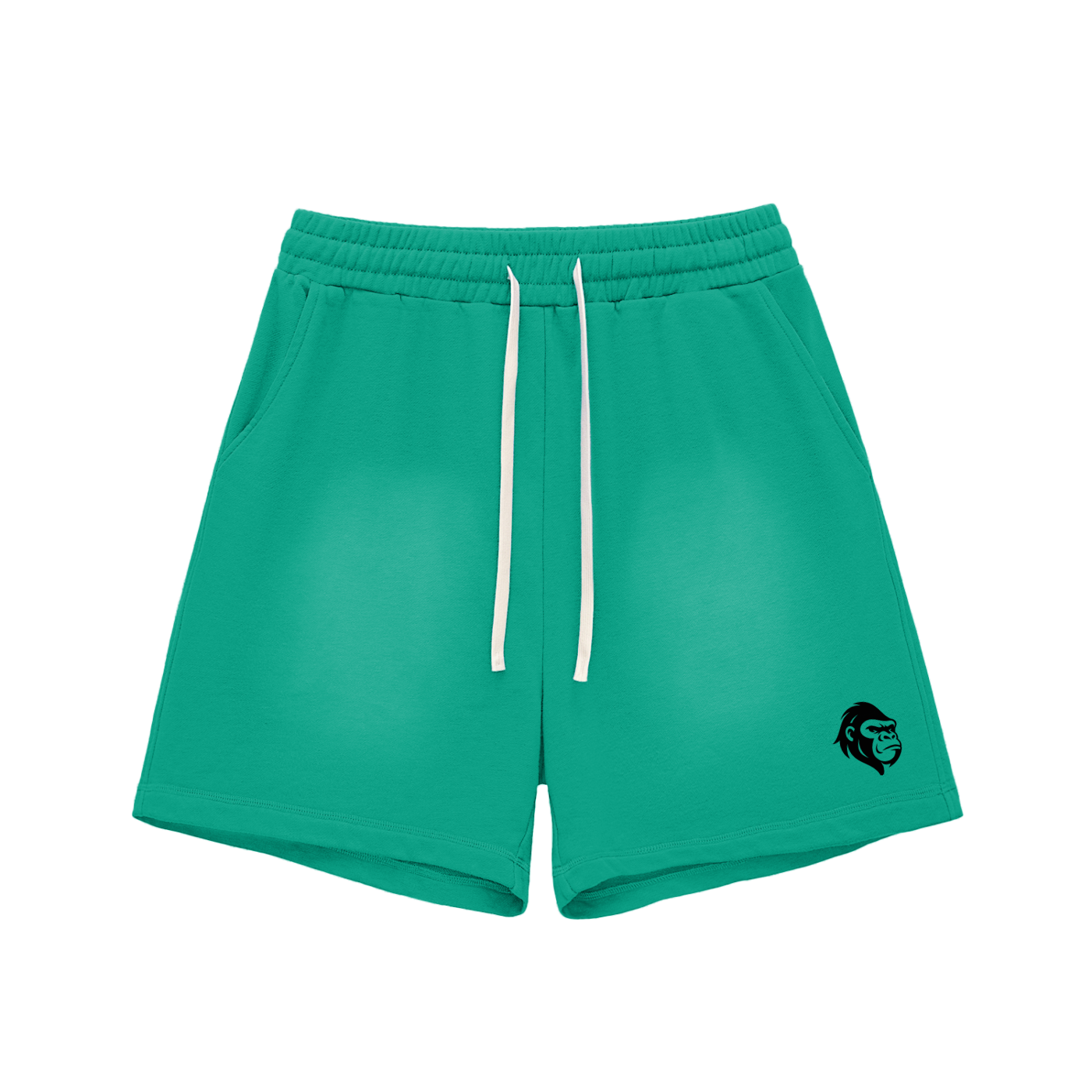 Sun Fade Raw Edge Cotton Shorts - Gorilian