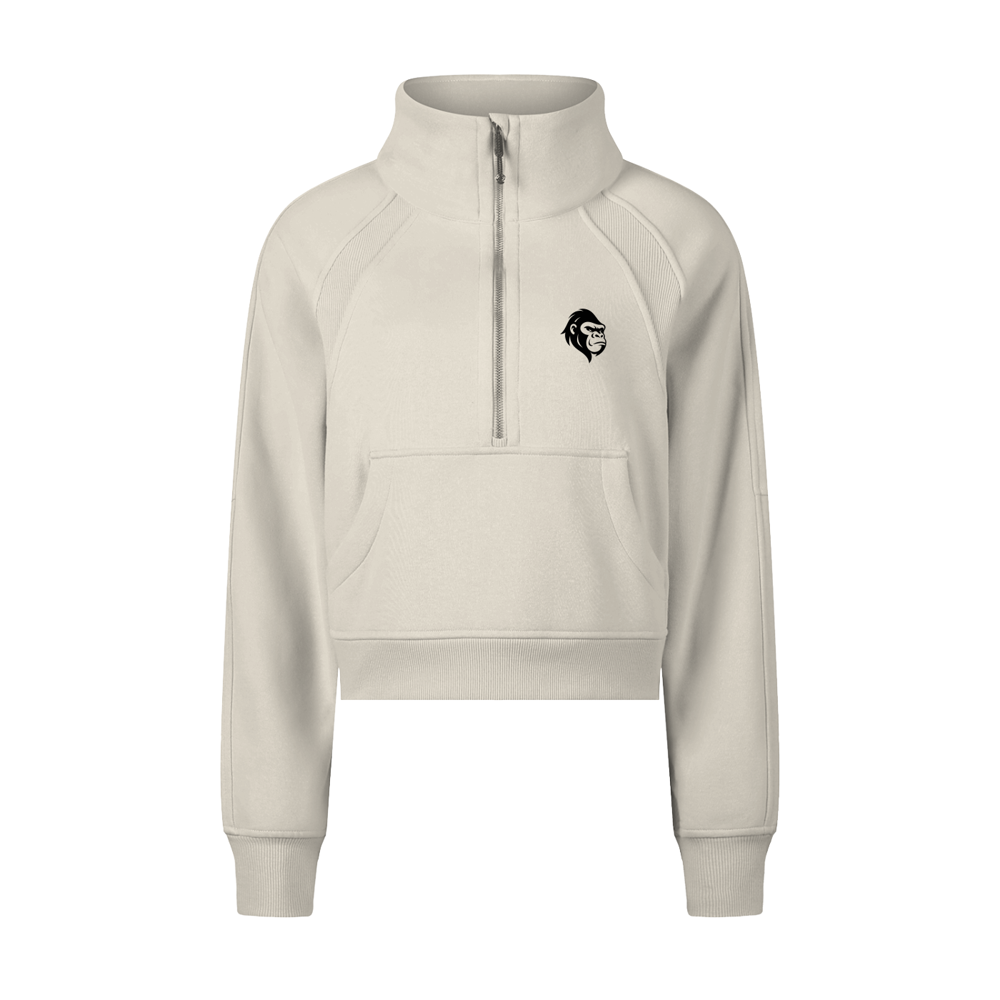 Cropped Half-Zip Sweatshirt - Gorilian