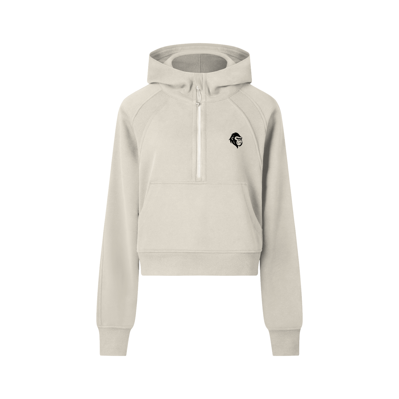 Cropped Half-Zip Hoodie - Gorilian