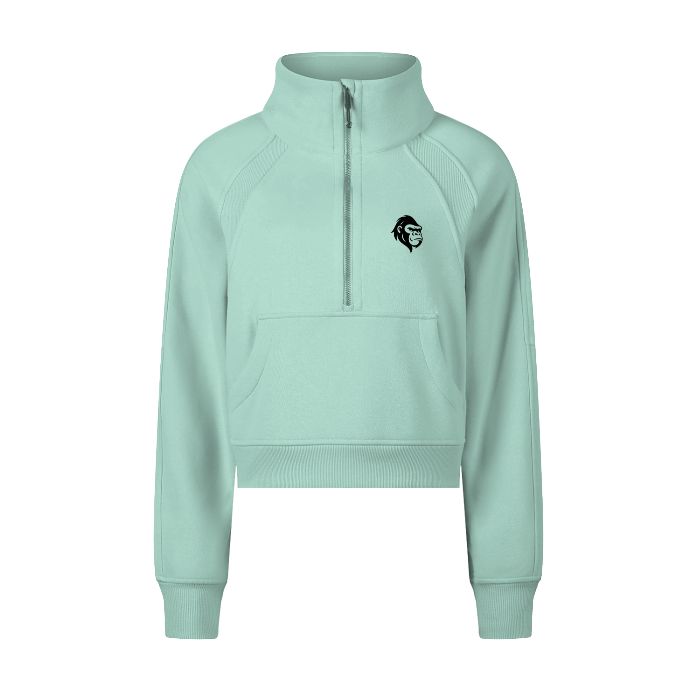 Cropped Half-Zip Sweatshirt - Gorilian