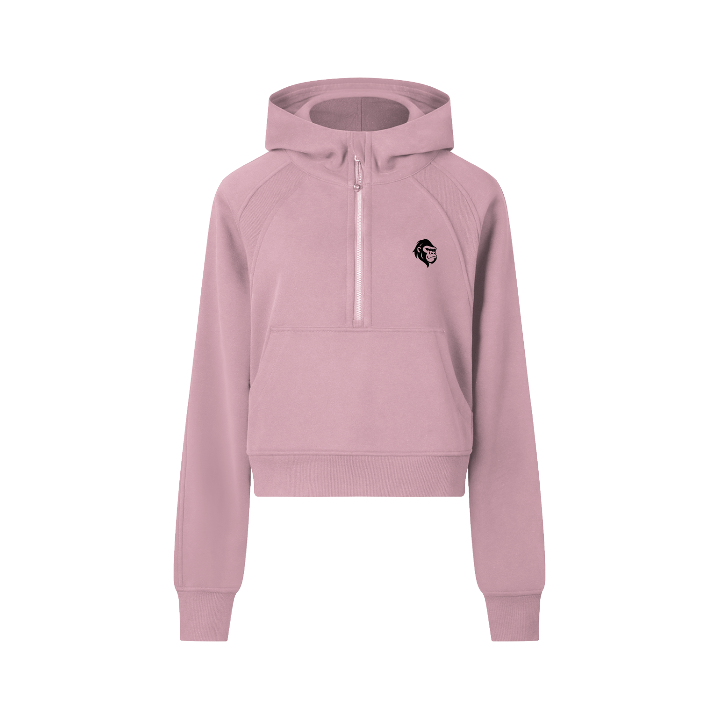 Cropped Half-Zip Hoodie - Gorilian