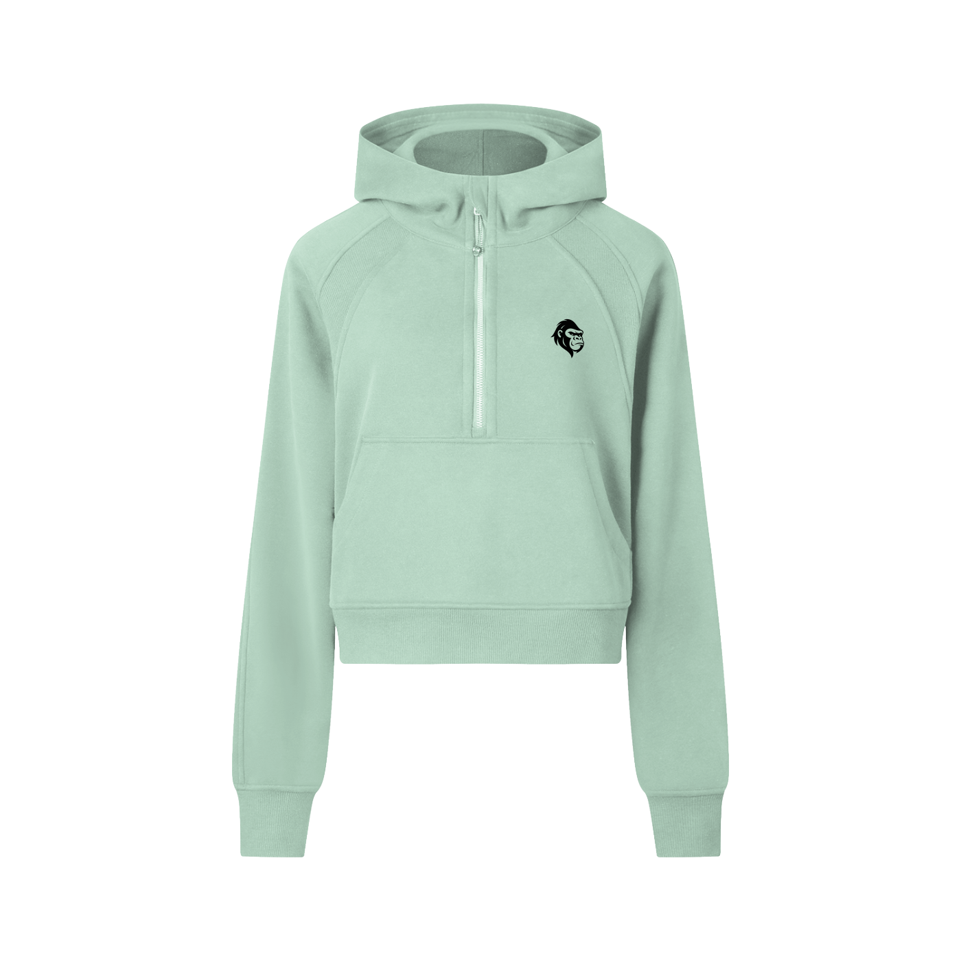 Cropped Half-Zip Hoodie - Gorilian