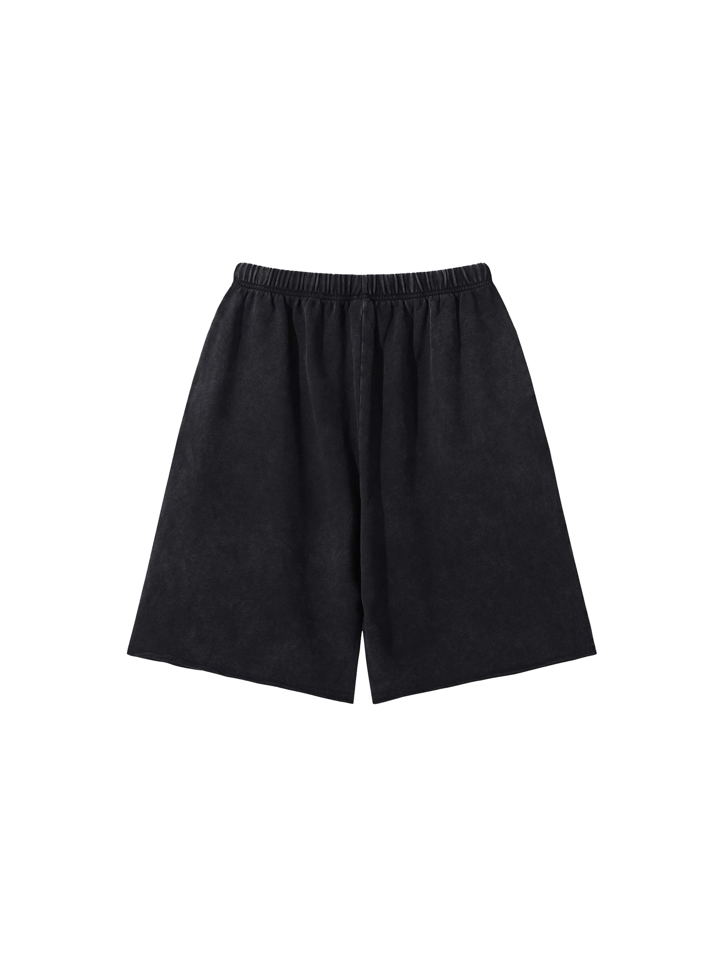 Snow Washed Raw Hem Shorts - Gorilian