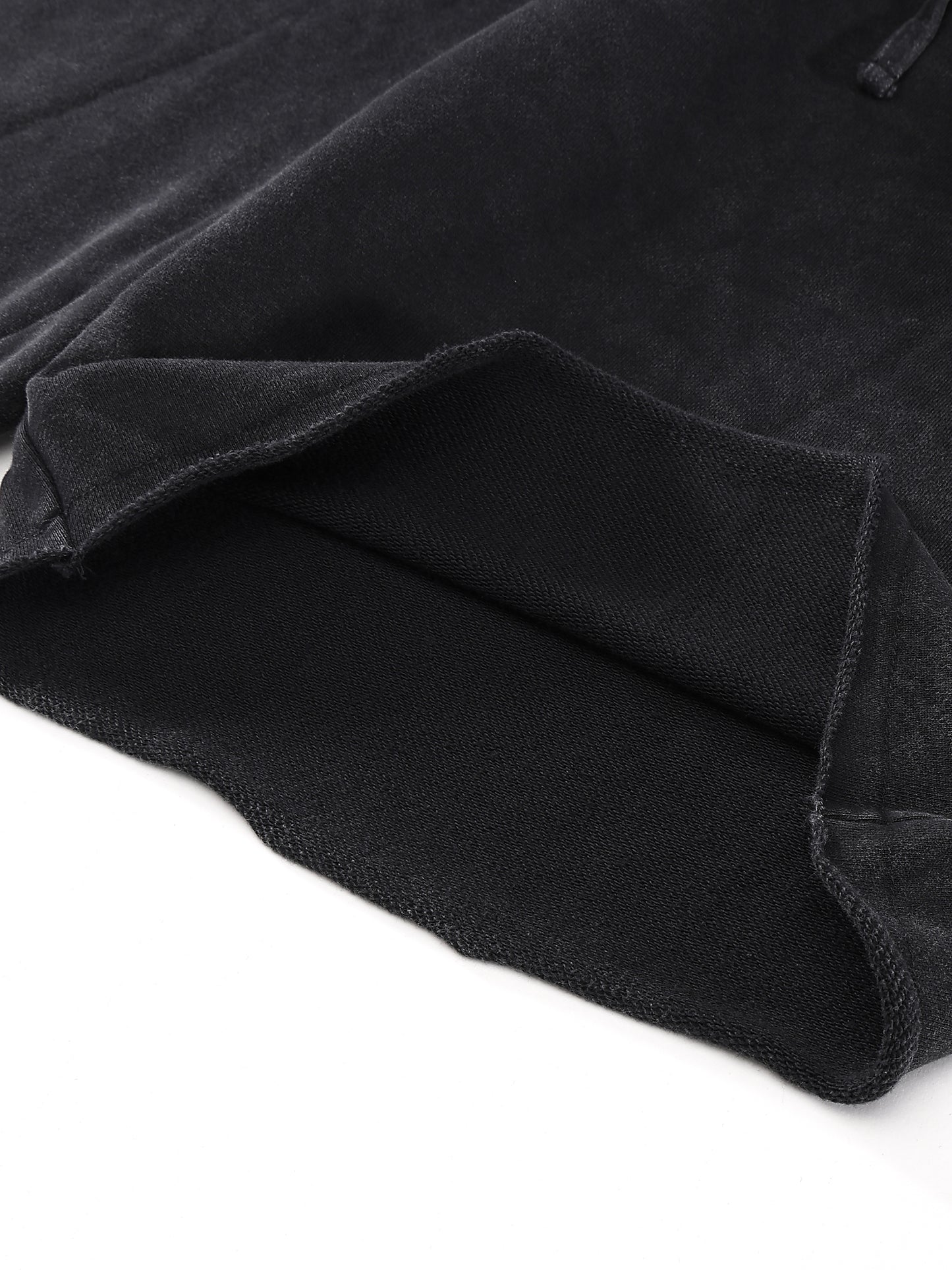 Snow Washed Raw Hem Shorts - Gorilian