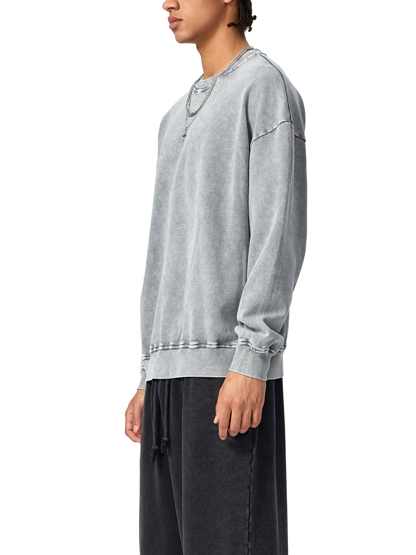Snow Washed Oversized Sweatshirt - Gorilian