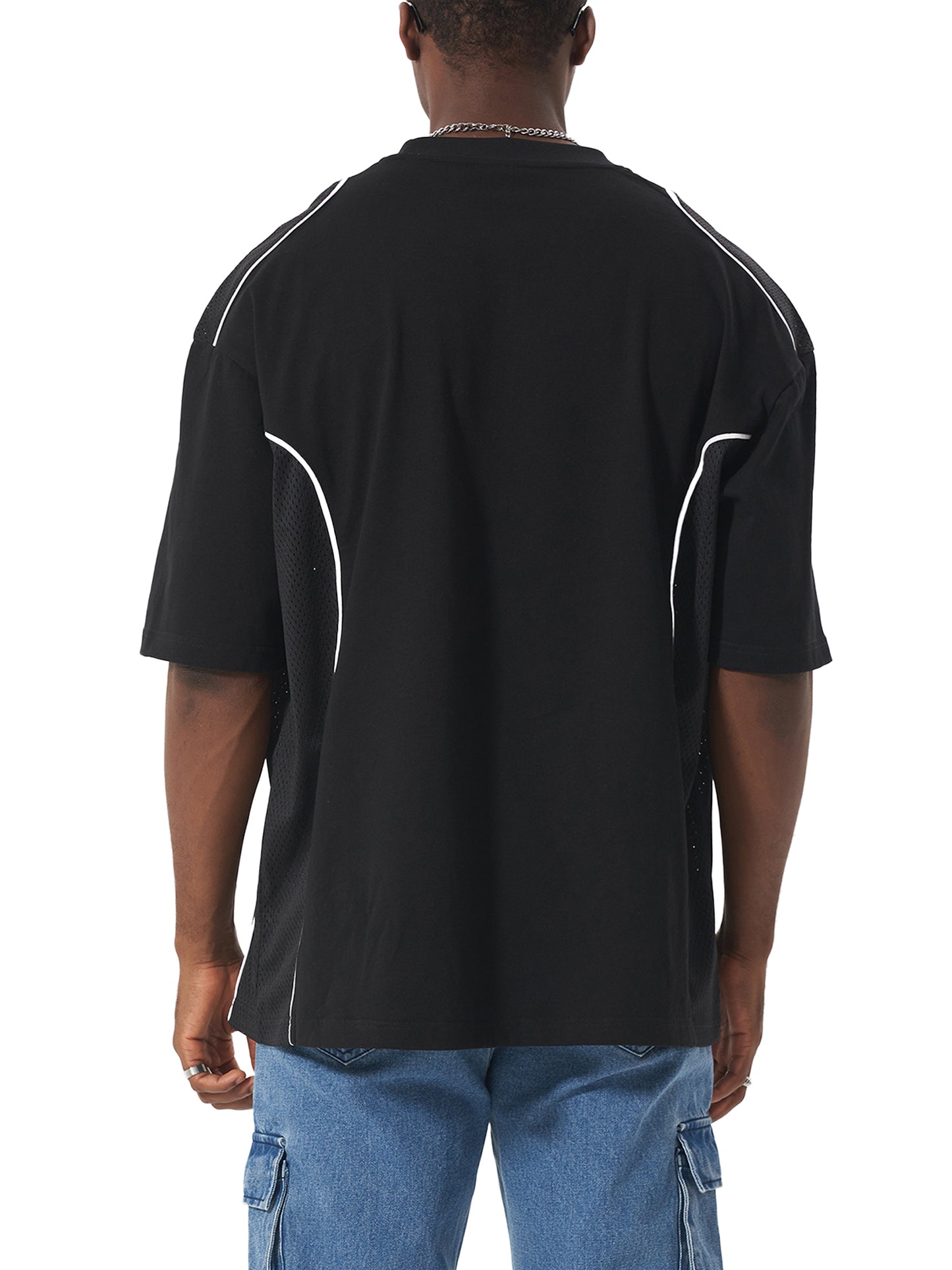 Contrast Piped Panel T-Shirt - Gorilian