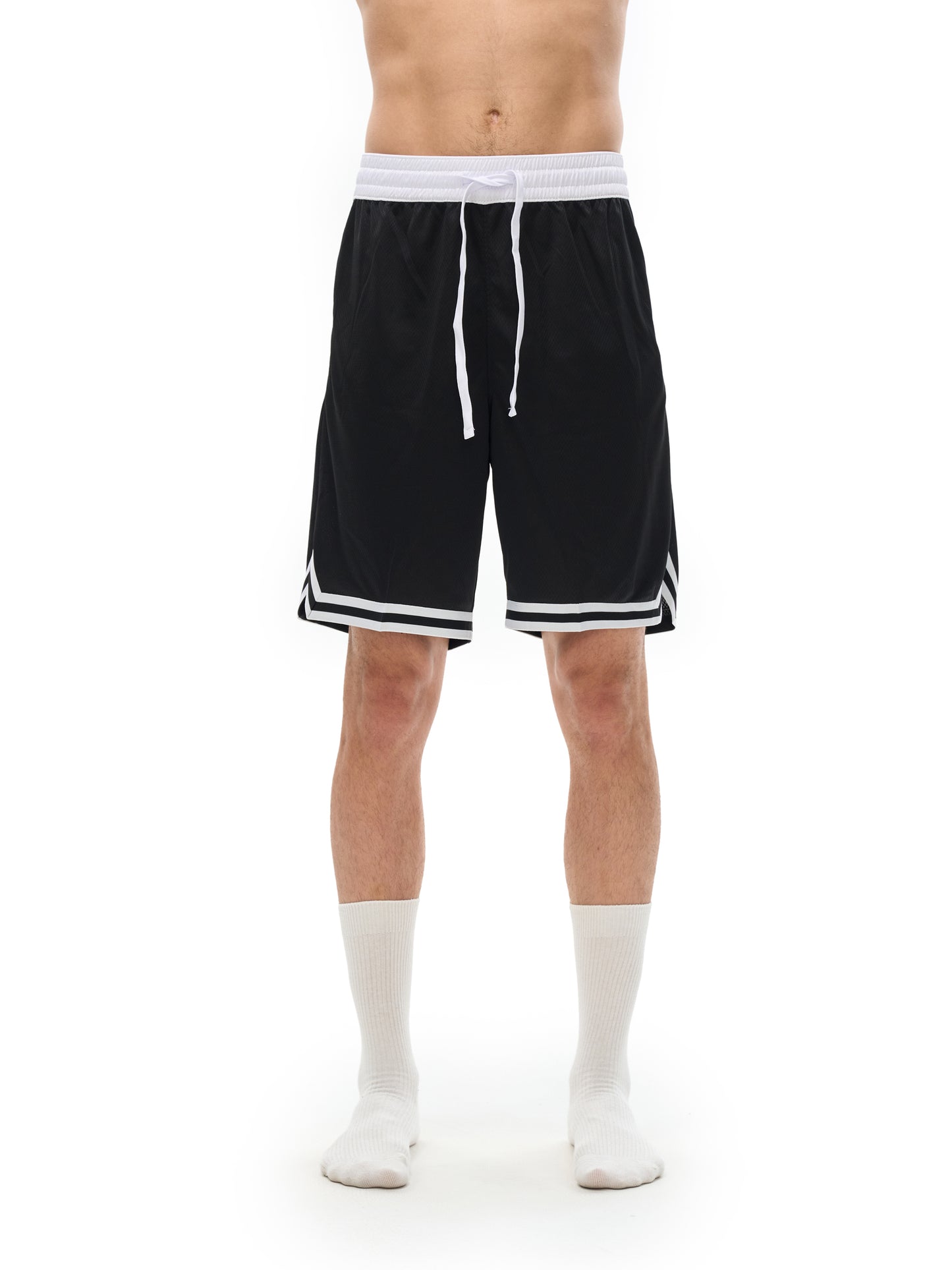 Classic Stripe Trim Basketball Shorts - Gorilian