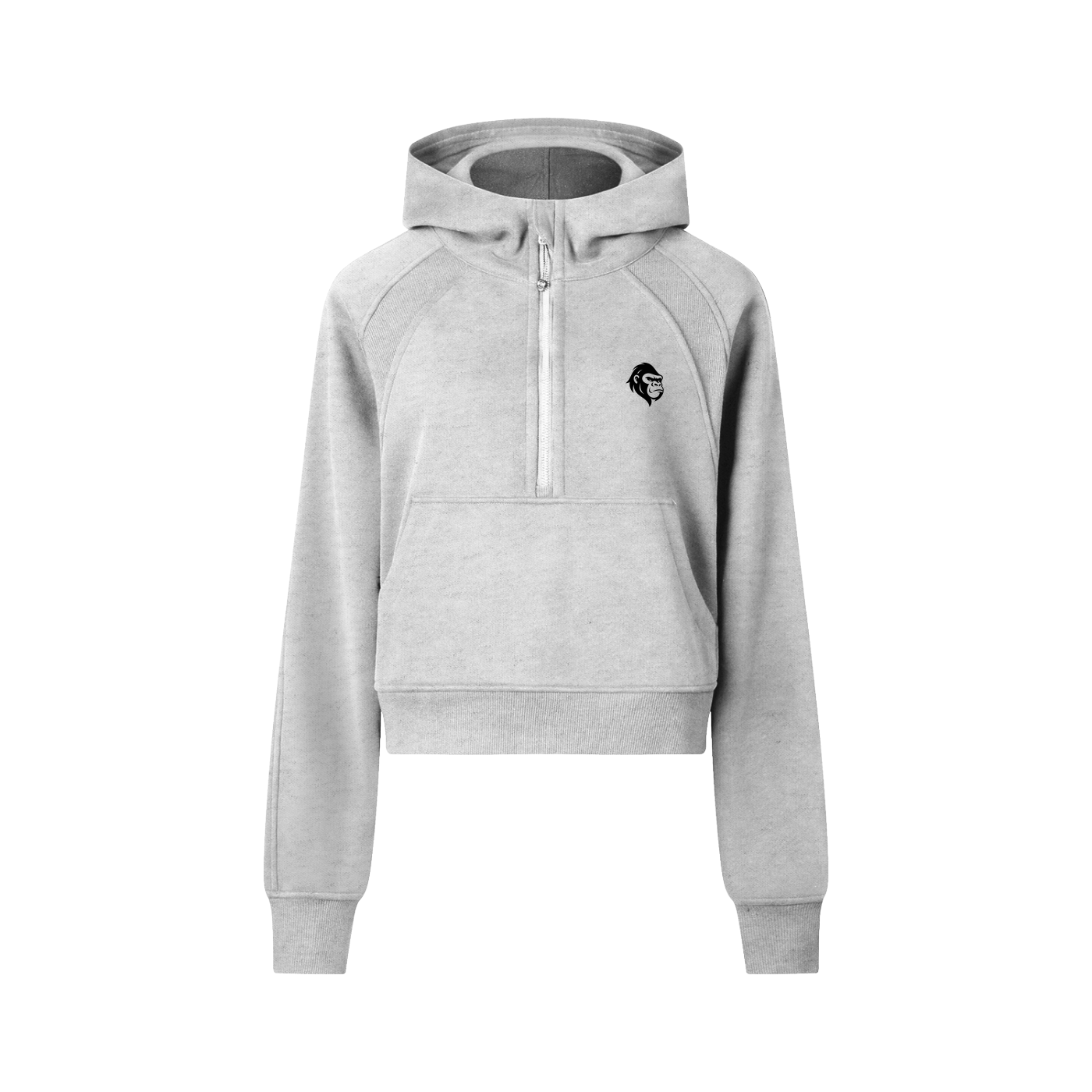 Cropped Half-Zip Hoodie - Gorilian