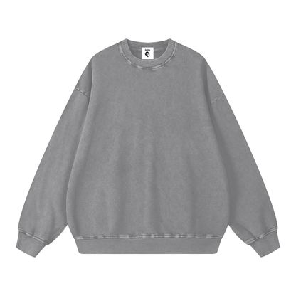 Snow Washed Oversized Sweatshirt - Gorilian