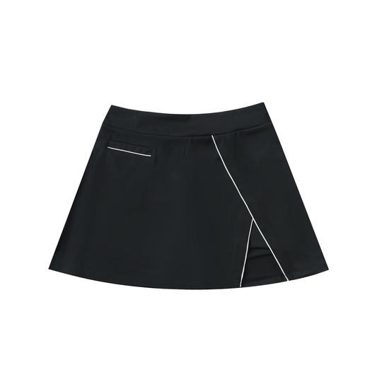 High-Waist Pocketed A-Line Skirt - Gorilian