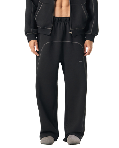 Contrast-Stitched Fleece Sweatpants - Gorilian