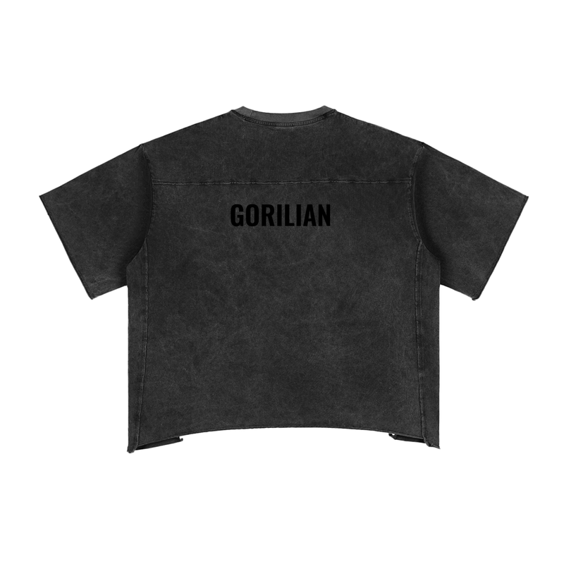 Raw Edge Snow Washed Boxy T-Shirt - Gorilian