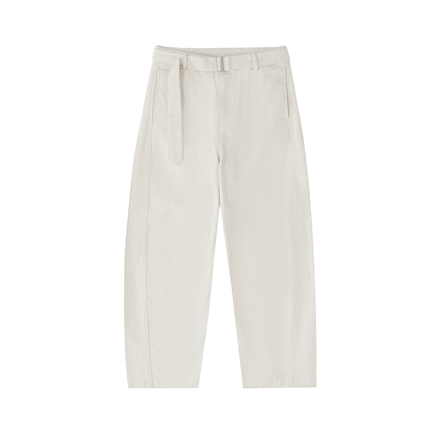 Twisted-Seam Belted Curved-Blade Pants - Gorilian