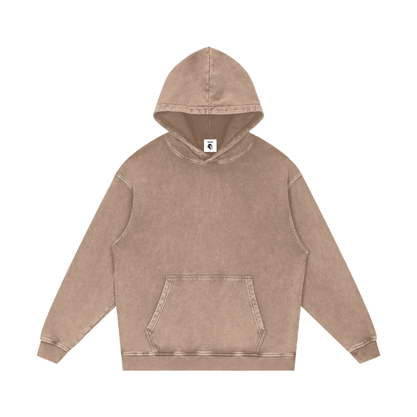 Snow Washed Loose Cotton Hoodie - Gorilian