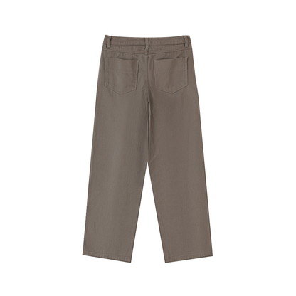 Heavyweight Cotton Straight-Leg Pants - Gorilian