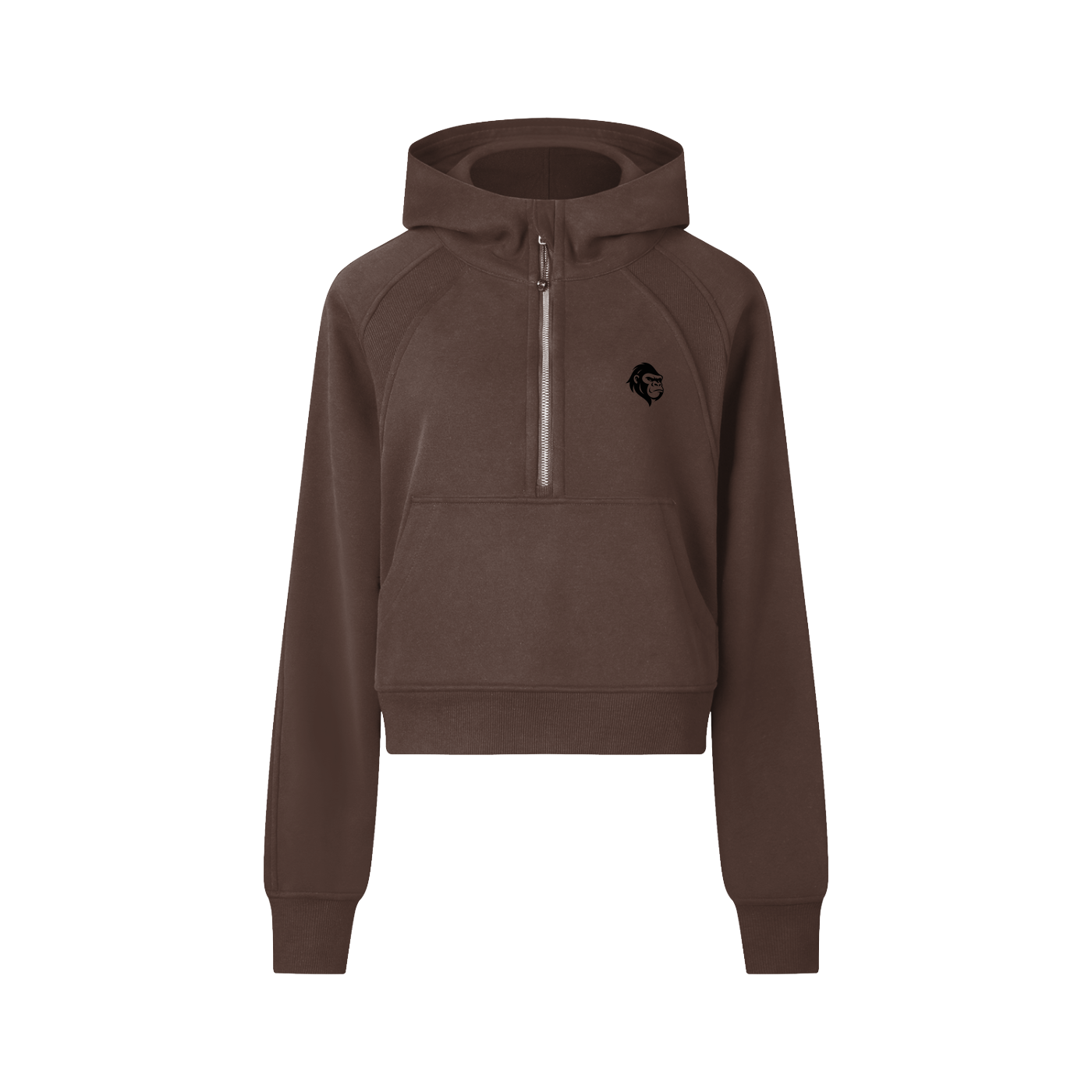 Cropped Half-Zip Hoodie - Gorilian