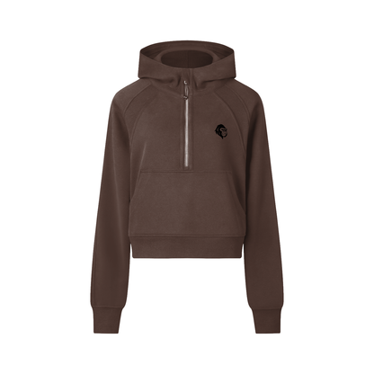 Cropped Half-Zip Hoodie - Gorilian