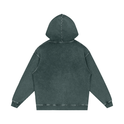 Snow Washed Loose Cotton Hoodie - Gorilian