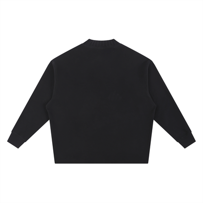 Knitted Round Neck Oversize Sweatshirt - Gorilian