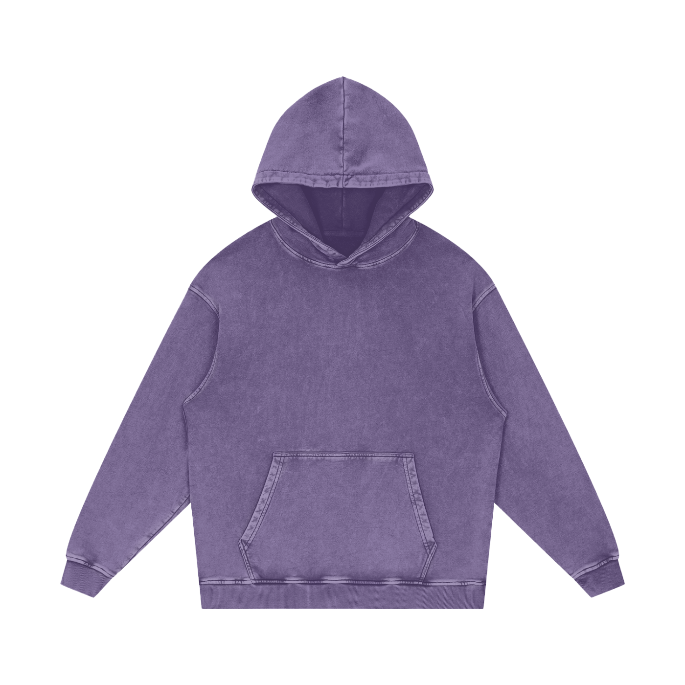 Snow Washed Loose Cotton Hoodie - Gorilian