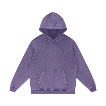 Snow Washed Loose Cotton Hoodie - Gorilian