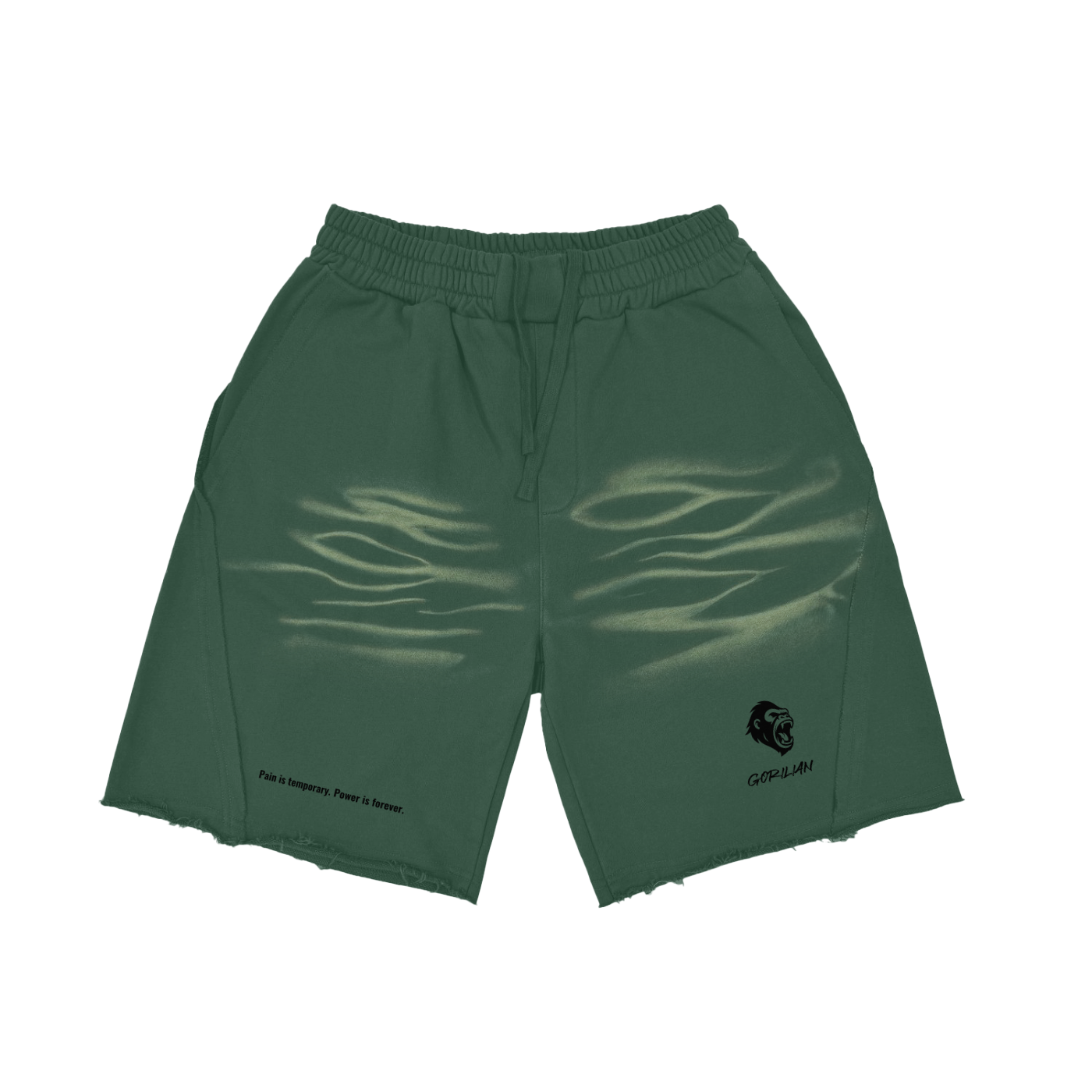 Heavyweight  Vintage Washed  Tiger Stripes Short Pants - 360 GSM - Gorilian