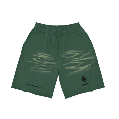 Heavyweight  Vintage Washed  Tiger Stripes Short Pants - 360 GSM - Gorilian