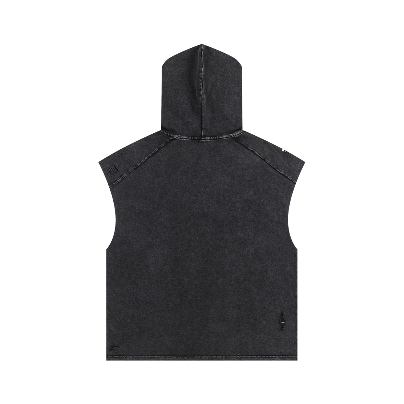 Snow Washed Boxy Hooded Tank Top - Gorilian