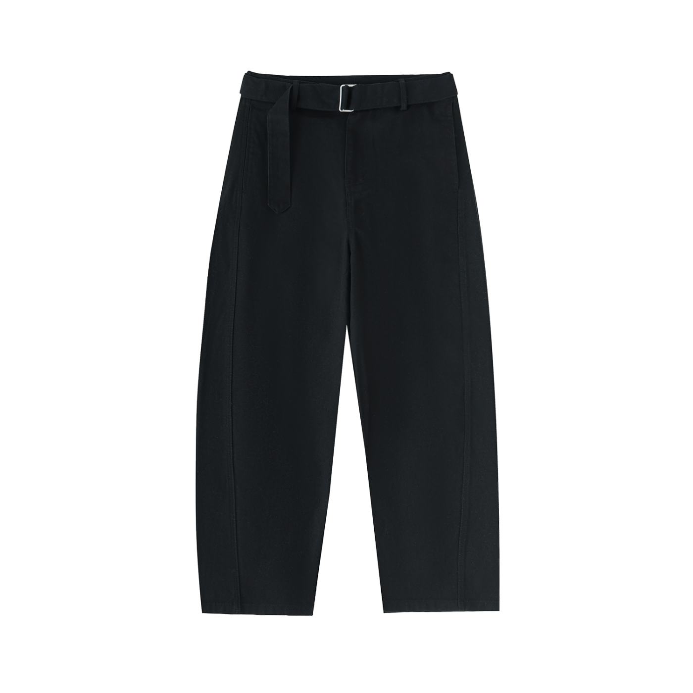 Twisted-Seam Belted Curved-Blade Pants - Gorilian