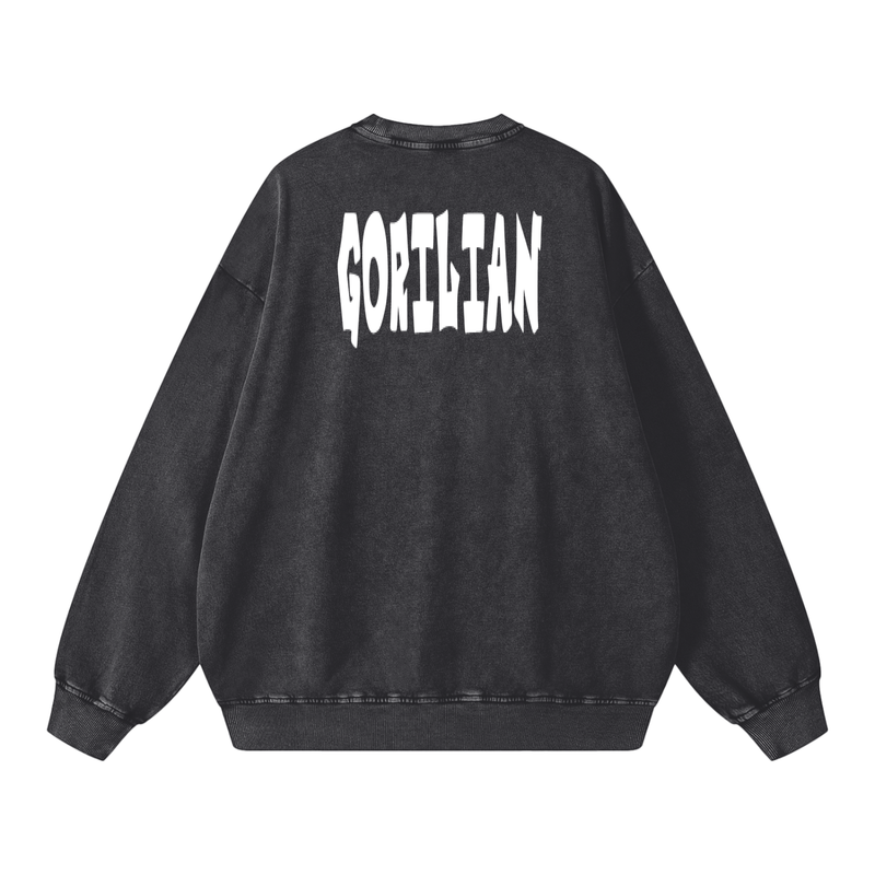 Snow Washed Oversized Sweatshirt - Gorilian