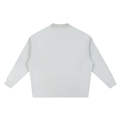 Knitted Round Neck Oversize Sweatshirt - Gorilian