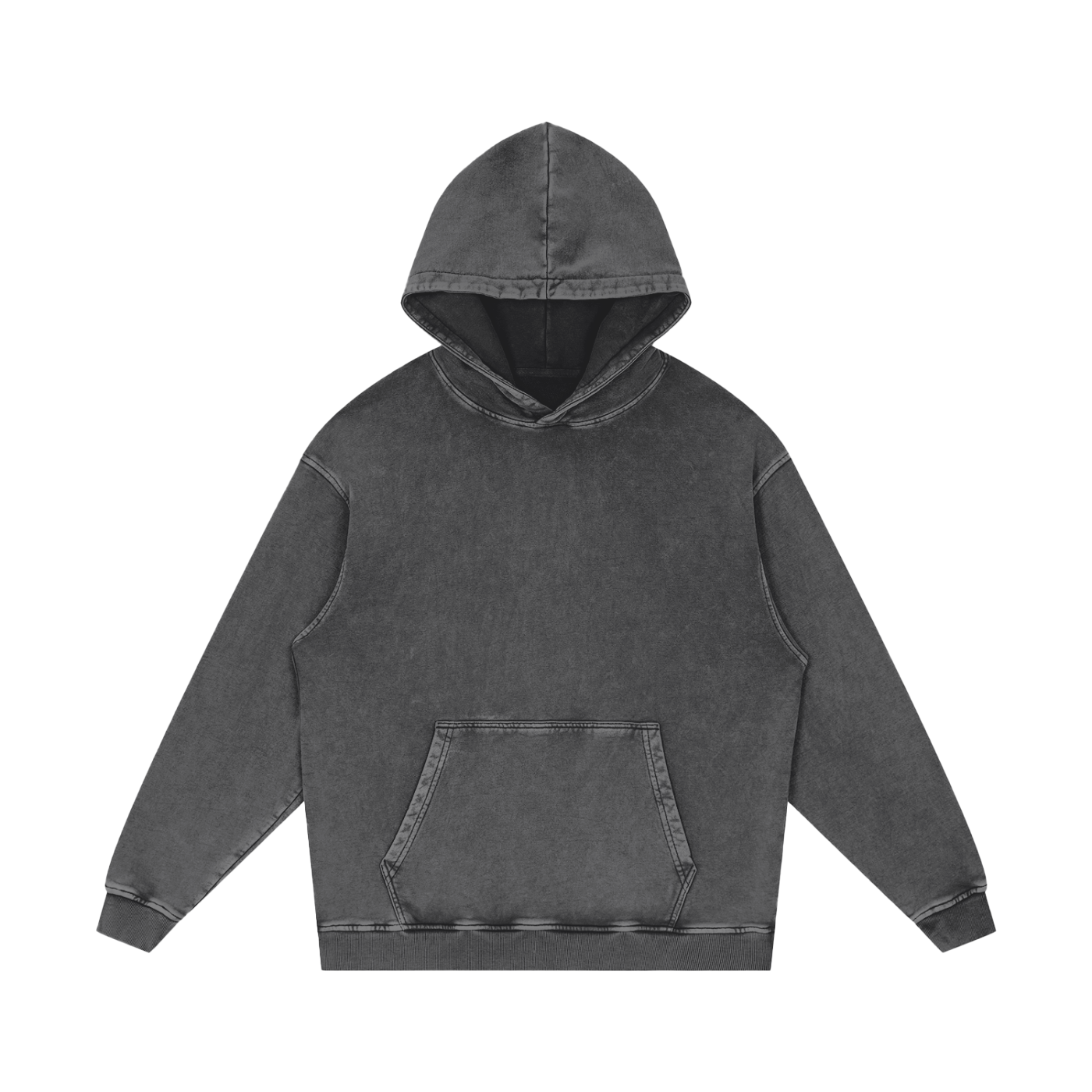 Snow Washed Loose Cotton Hoodie - Gorilian