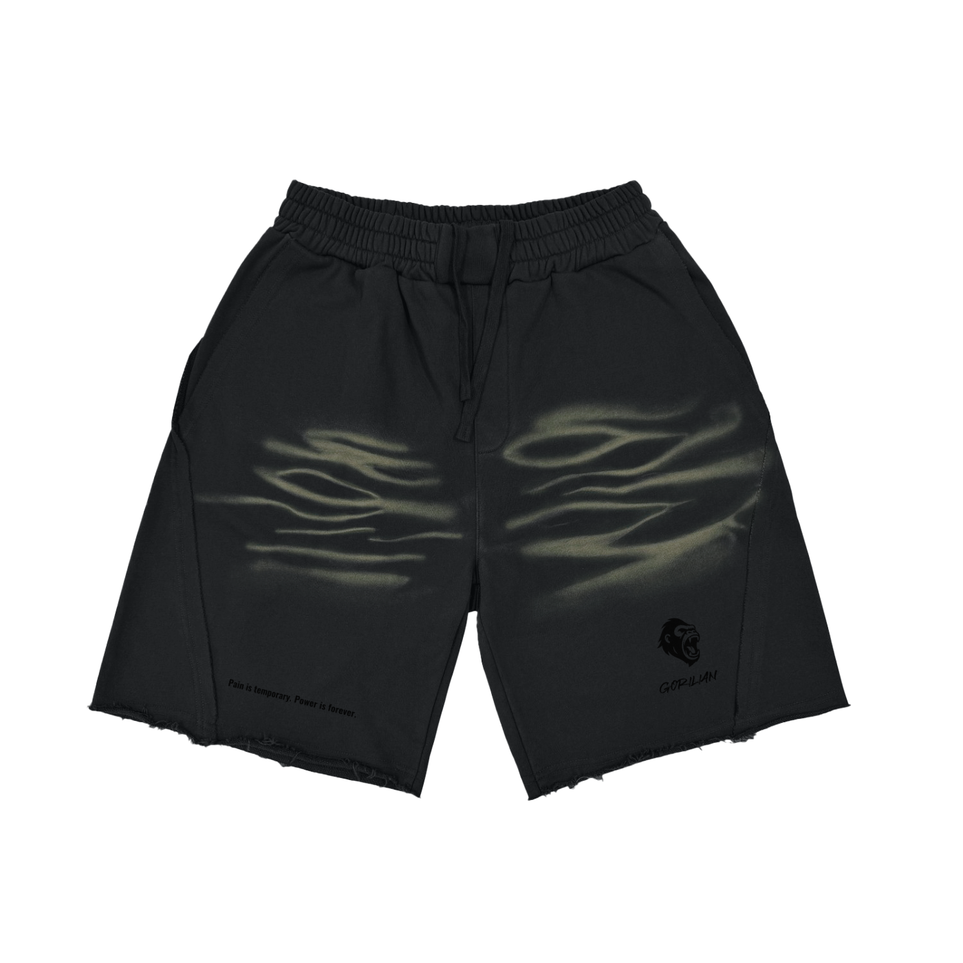 Heavyweight  Vintage Washed  Tiger Stripes Short Pants - 360 GSM - Gorilian