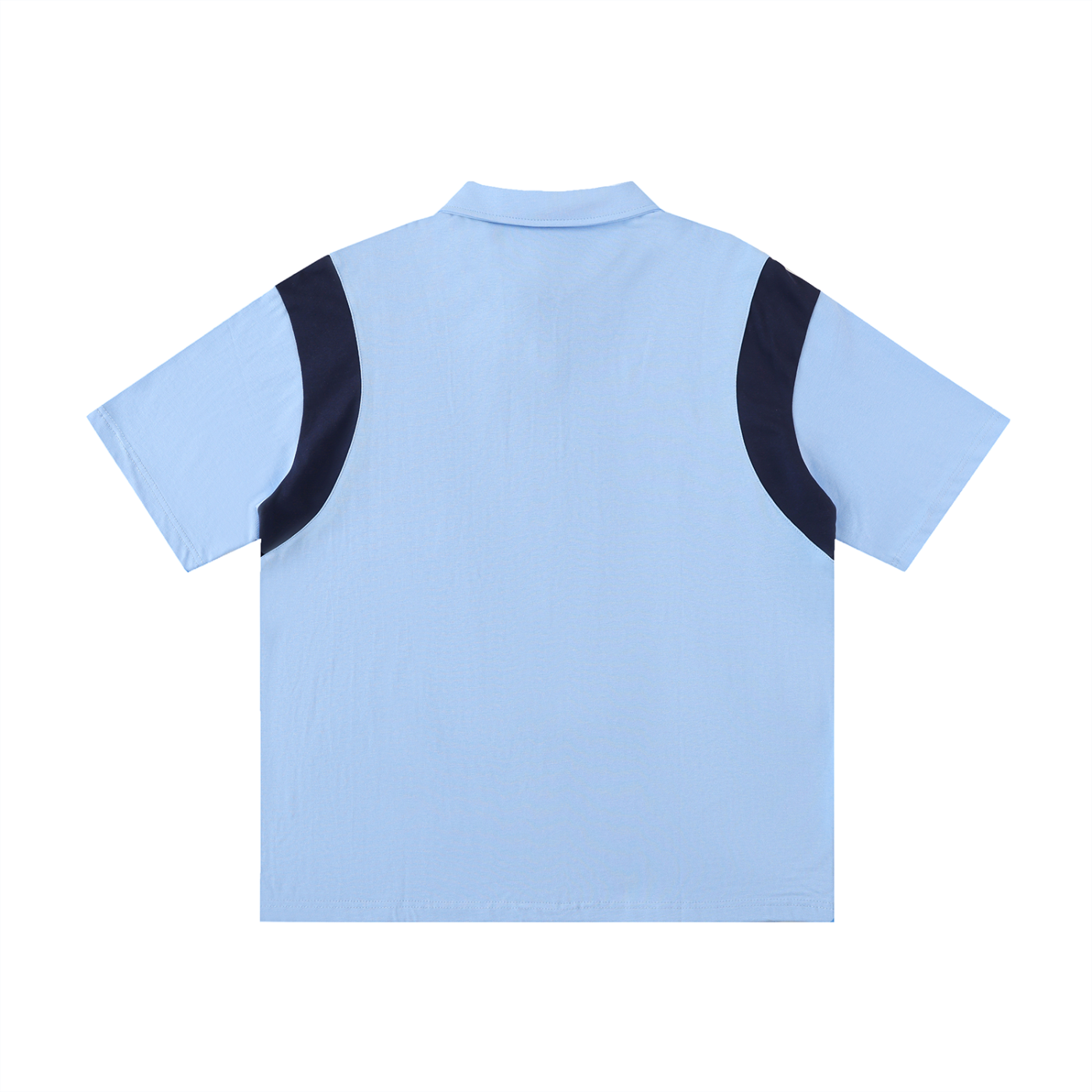 Contrast Panel Cotton Polo Shirt - Gorilian