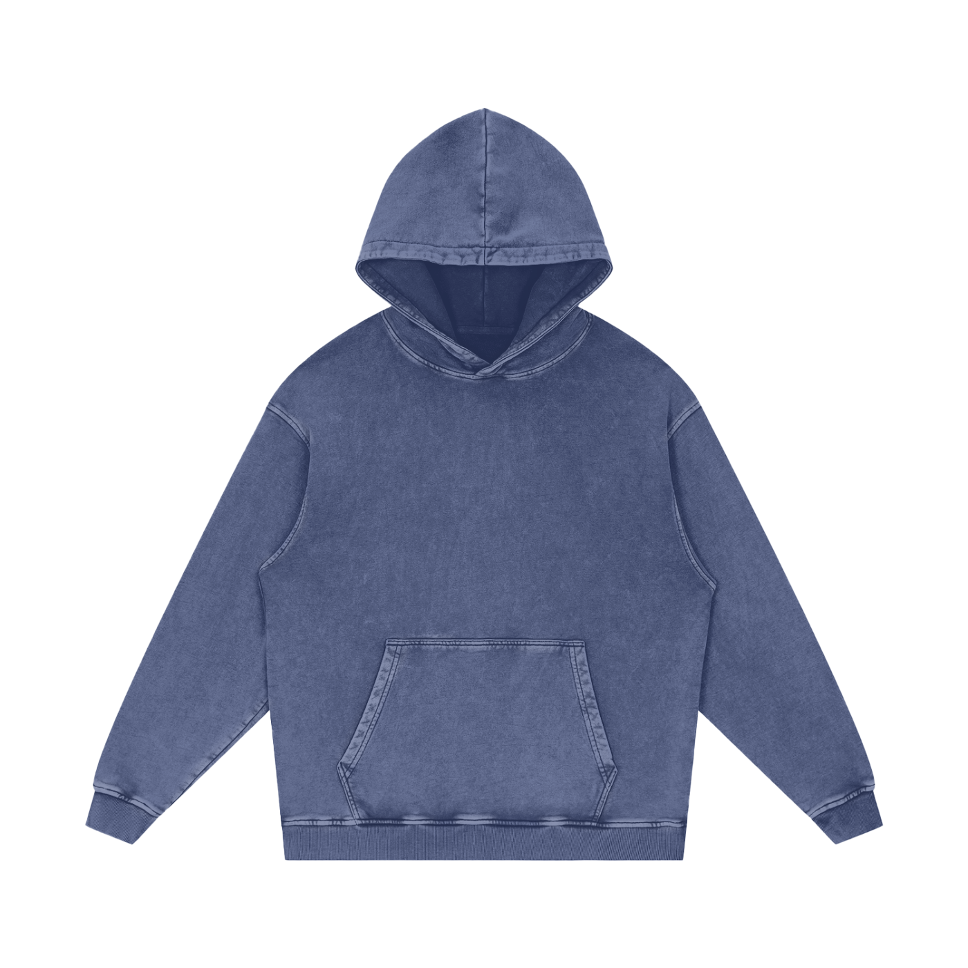 Snow Washed Loose Cotton Hoodie - Gorilian
