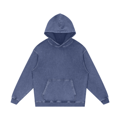 Snow Washed Loose Cotton Hoodie - Gorilian