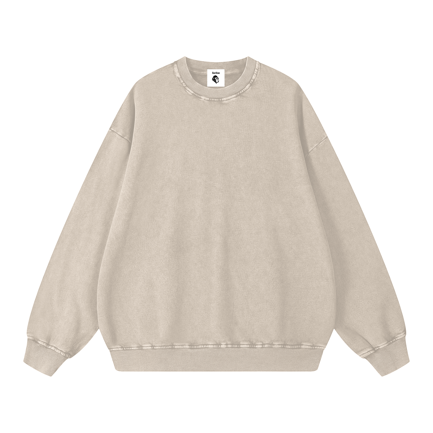 Snow Washed Oversized Sweatshirt - Gorilian