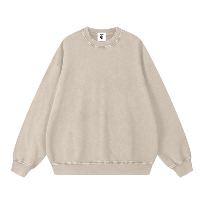 Snow Washed Oversized Sweatshirt - Gorilian