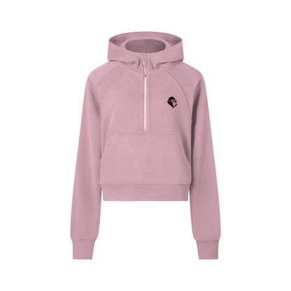 Cropped Half-Zip Hoodie - Gorilian