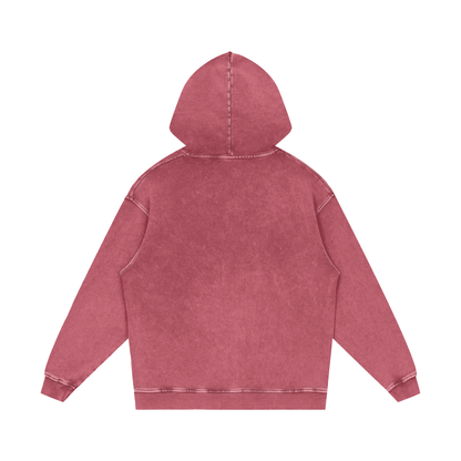 Snow Washed Loose Cotton Hoodie - Gorilian