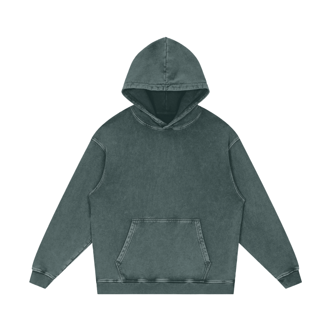 Snow Washed Loose Cotton Hoodie - Gorilian