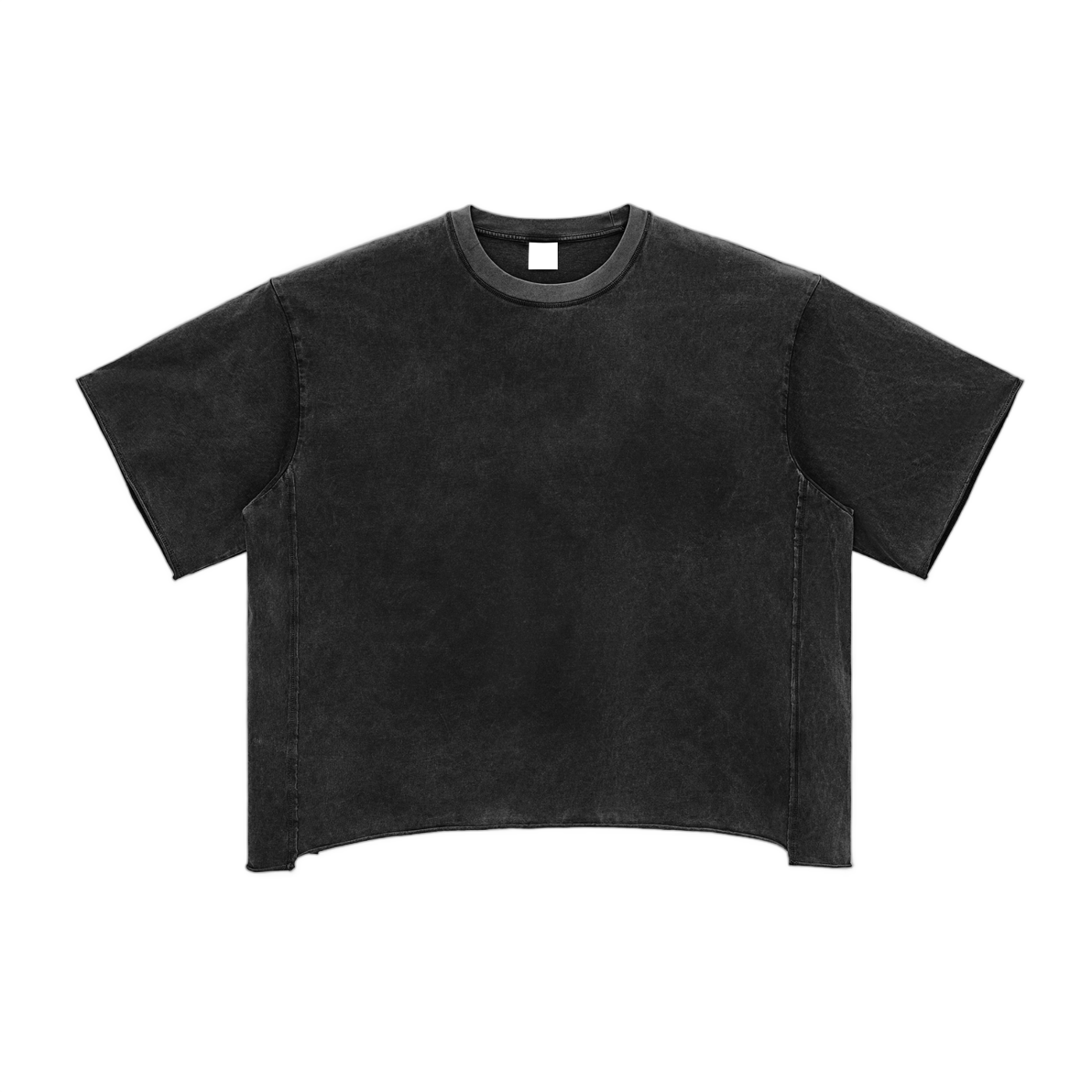Raw Edge Snow Washed Boxy T-Shirt - Gorilian