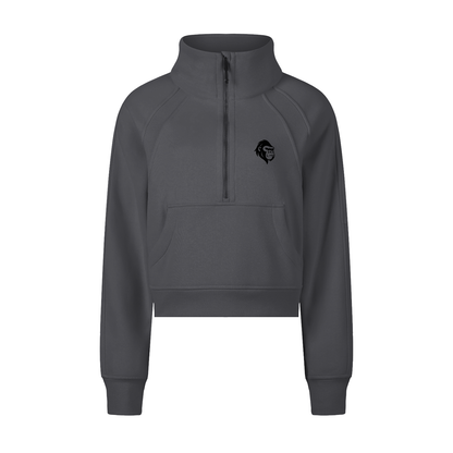 Cropped Half-Zip Sweatshirt - Gorilian
