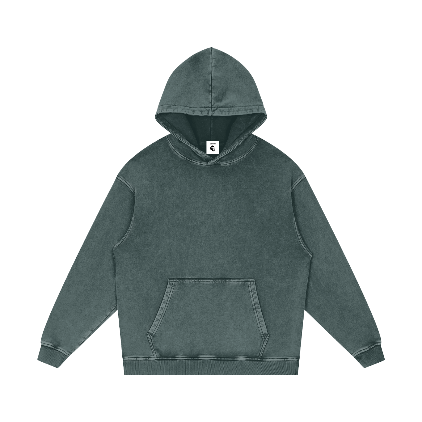 Snow Washed Loose Cotton Hoodie - Gorilian