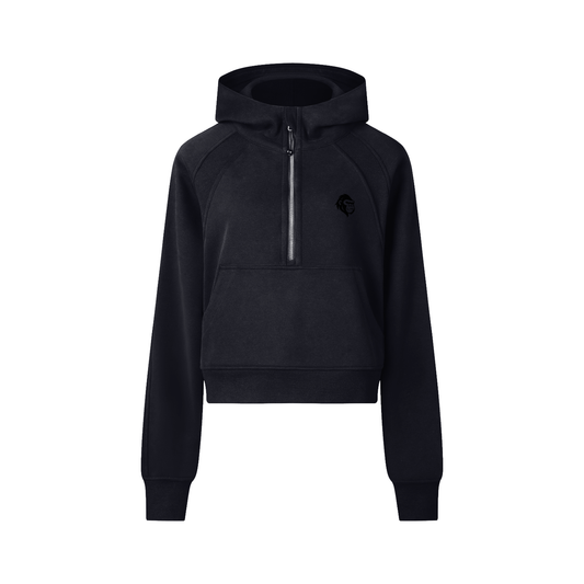 Cropped Half-Zip Hoodie - Gorilian