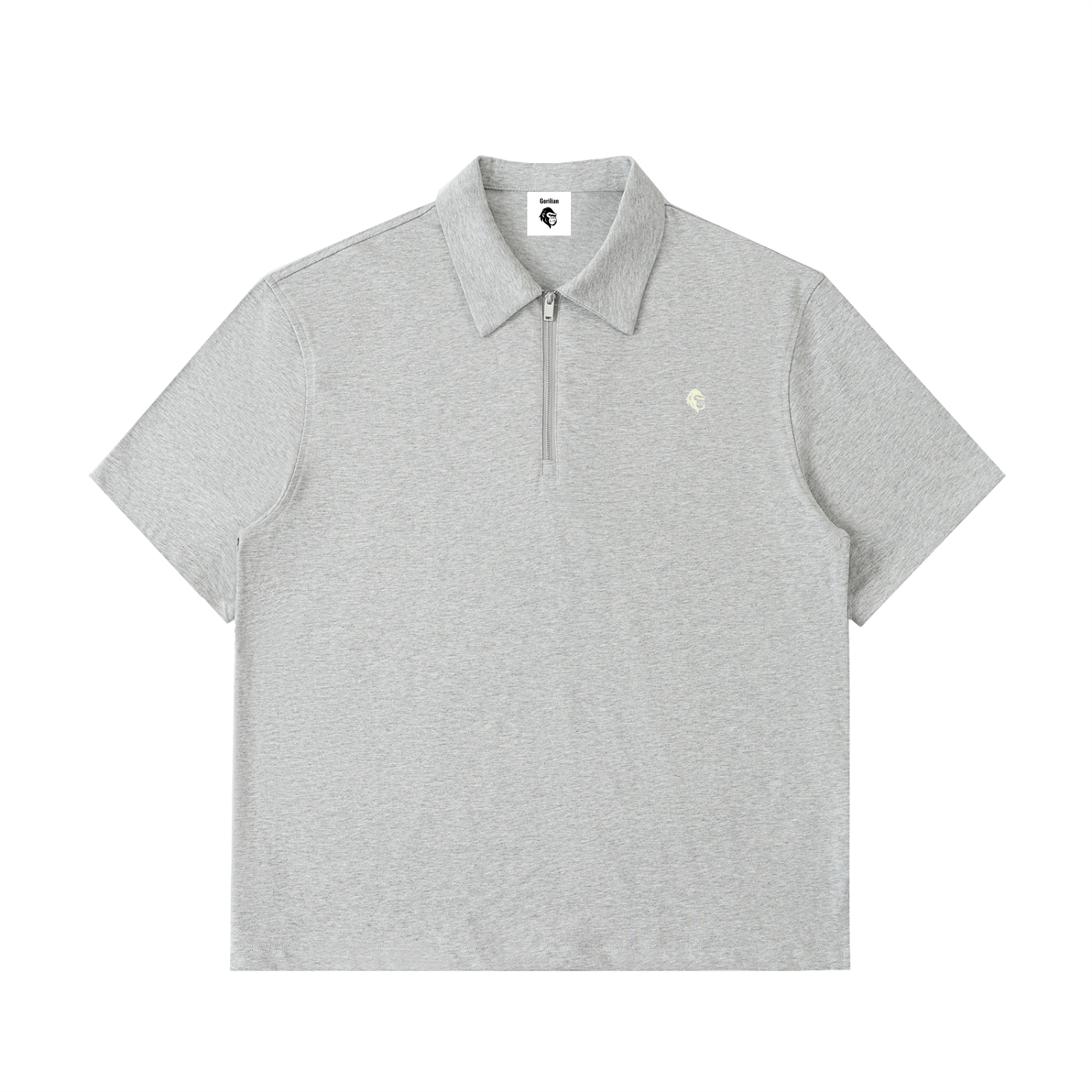 Half-Zip Cotton Polo Shirt - Gorilian