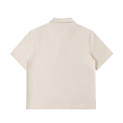 Half-Zip Cotton Polo Shirt - Gorilian