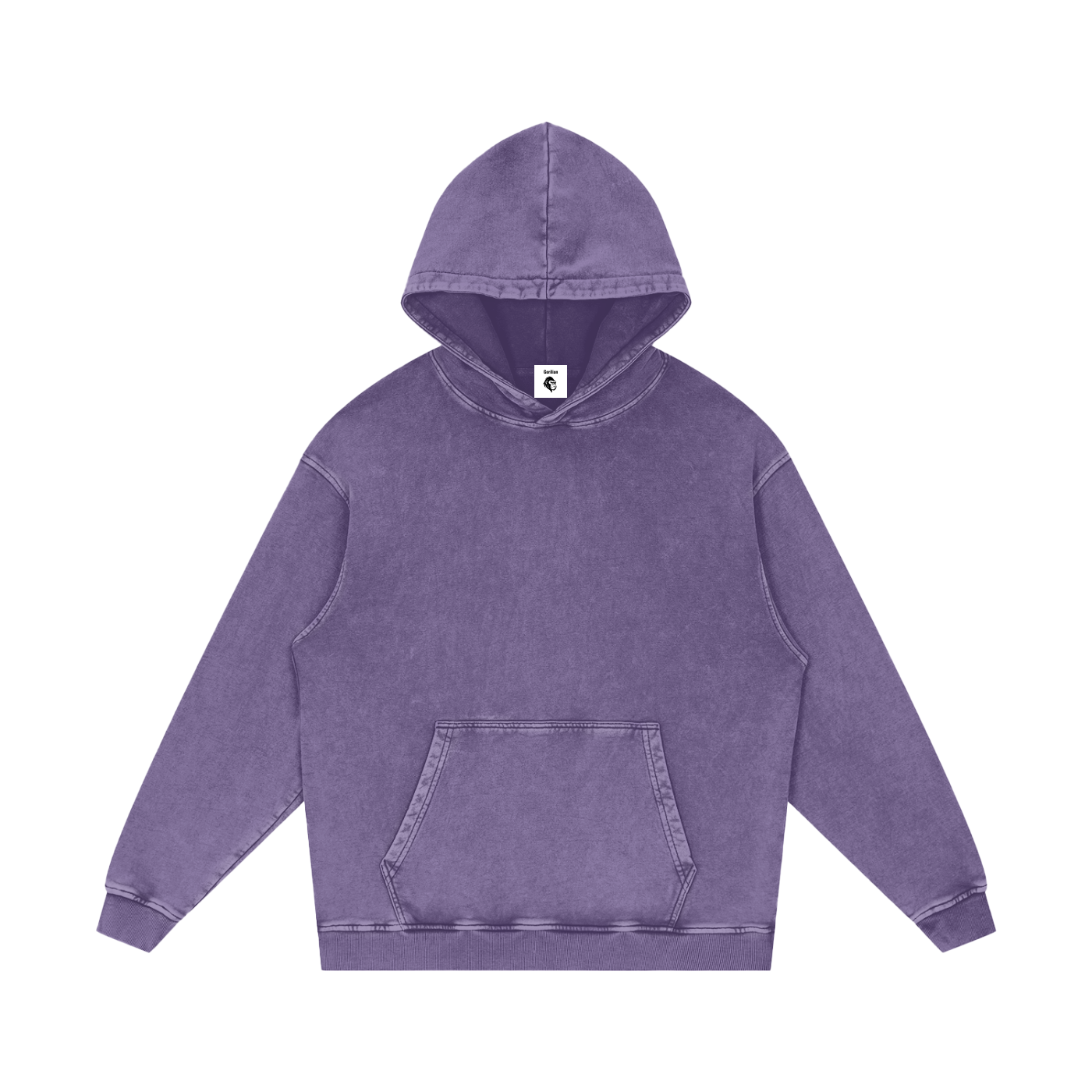 Snow Washed Loose Cotton Hoodie - Gorilian