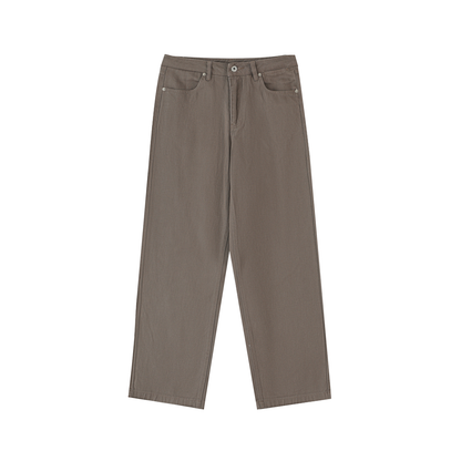 Heavyweight Cotton Straight-Leg Pants - Gorilian
