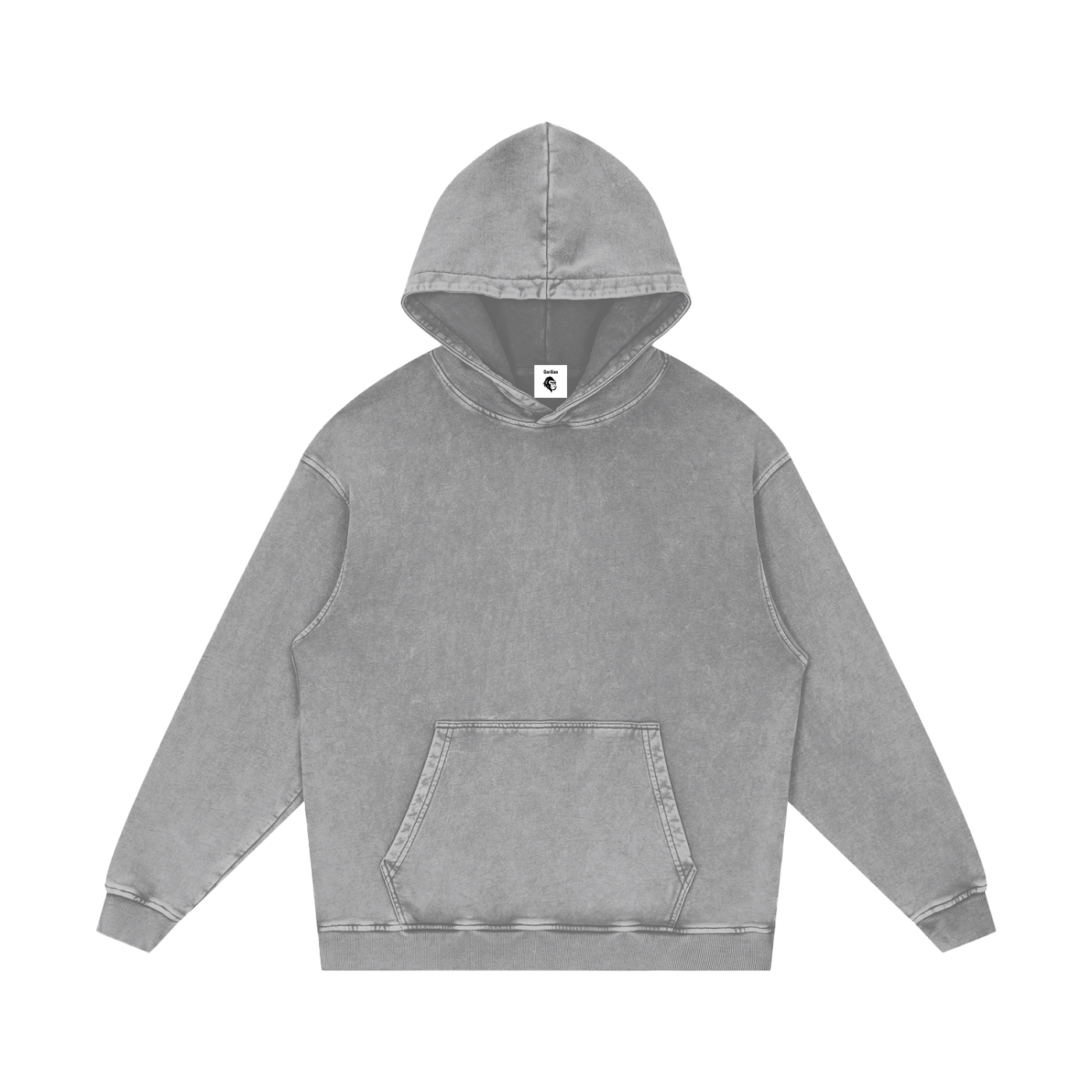 Snow Washed Loose Cotton Hoodie - Gorilian